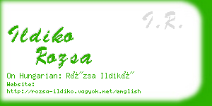 ildiko rozsa business card